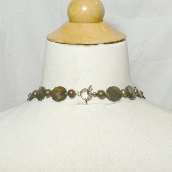Simon Sebbag Hematite & Tiger Eye Necklace - Picture 4 of 6